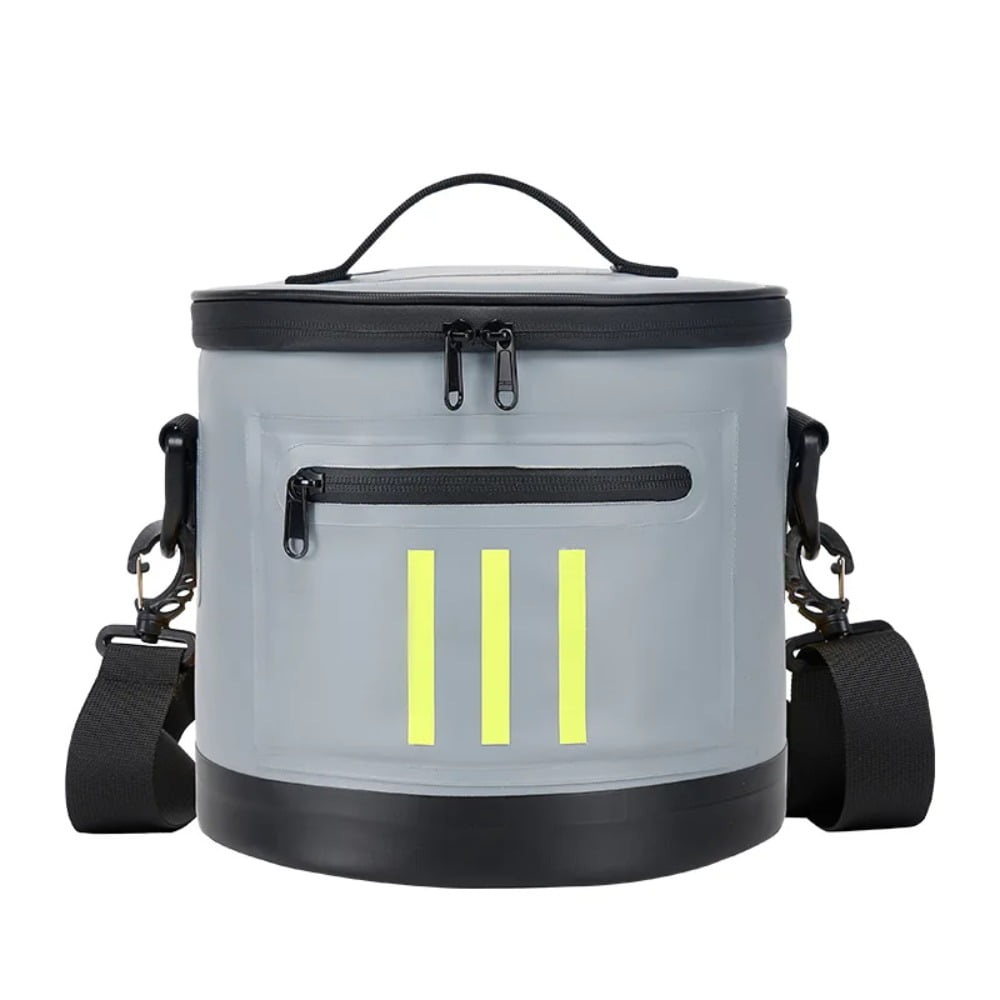 Durable Round Insulated Cooler Bag Perfect for Outdoor Camping Fishing and Picnic Activities