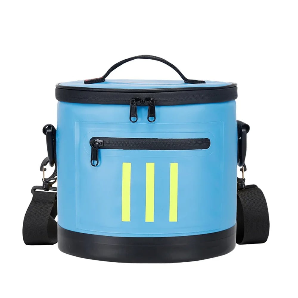 Durable Round Insulated Cooler Bag Perfect for Outdoor Camping Fishing and Picnic Activities