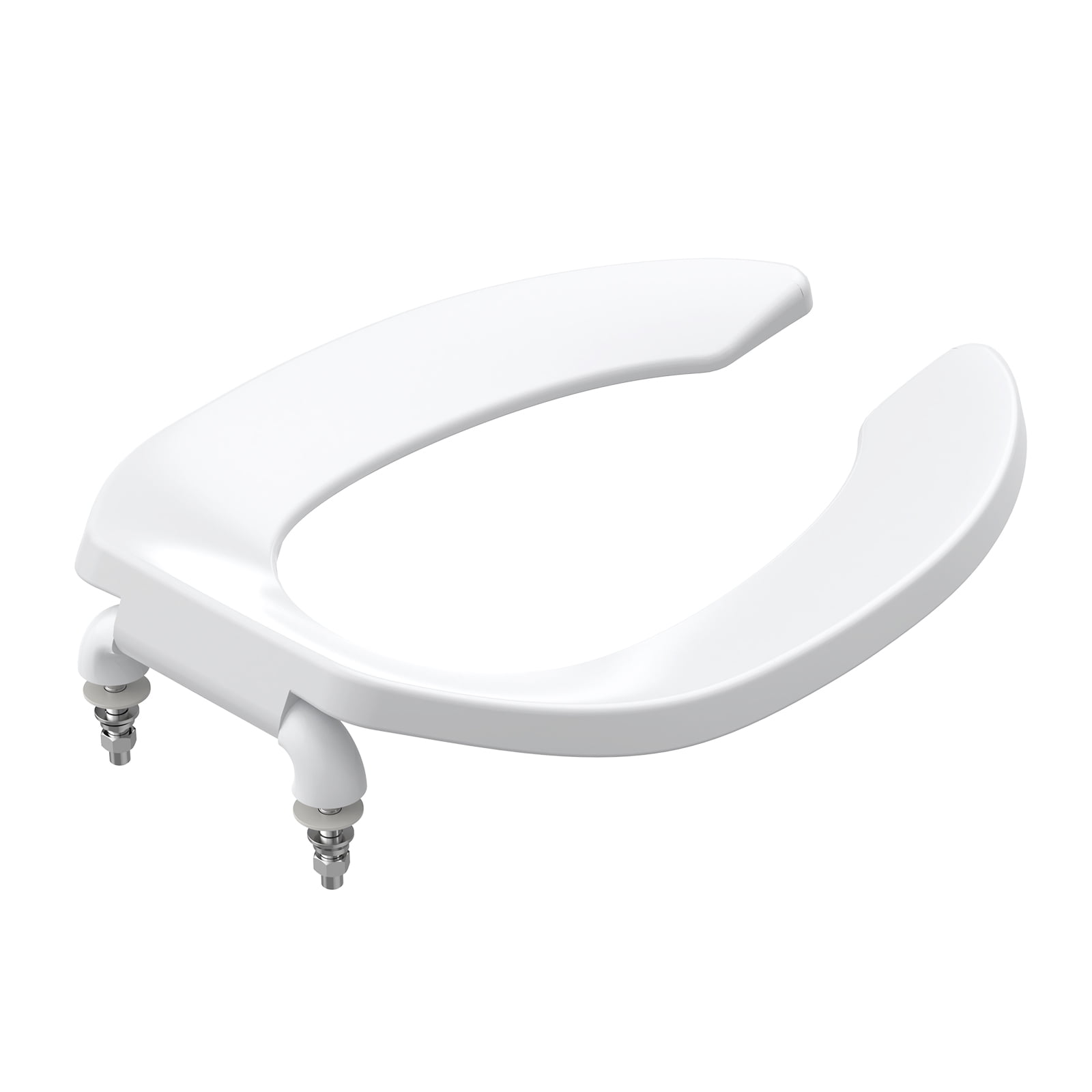 Durable Round Toilet Seat with Slow Soft Close - Easy to Install and Clean,Never Loosens - Fits Most Round Toilets 17in