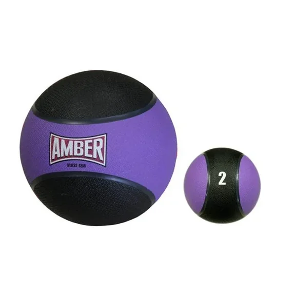 Durable Rubber Medicine Ball for Versatile Fitness Training, Enhance Upper & Lower Body Strength, Core Stability, Balance, and Coordination, Superior Grip with Textured Finish, 2 lb Color May Vary