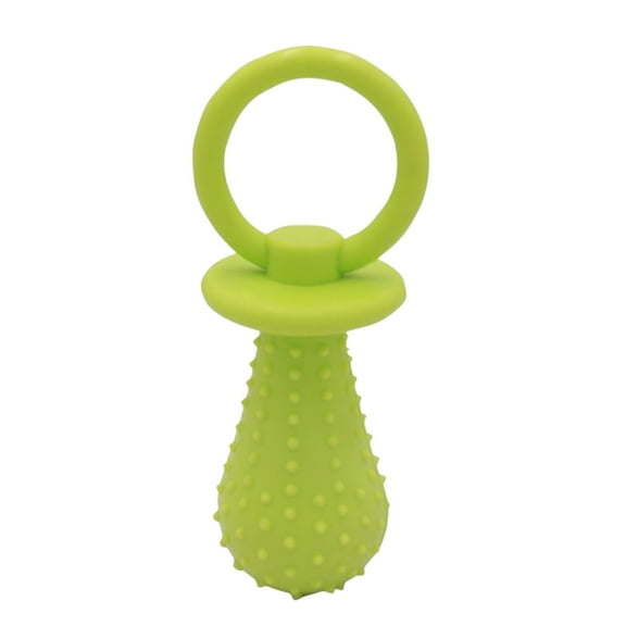 Durable Rubber Pacifier Chew Toy for Puppy Dog Cat Molar Teeth Cleaning and Interactive Training