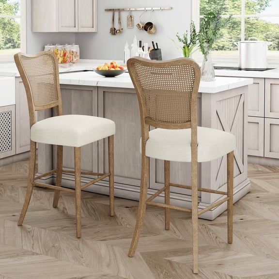 Durable Rubber Wood Frame / Home Bar & Living Room Use / Comfortable Upholstered Seating