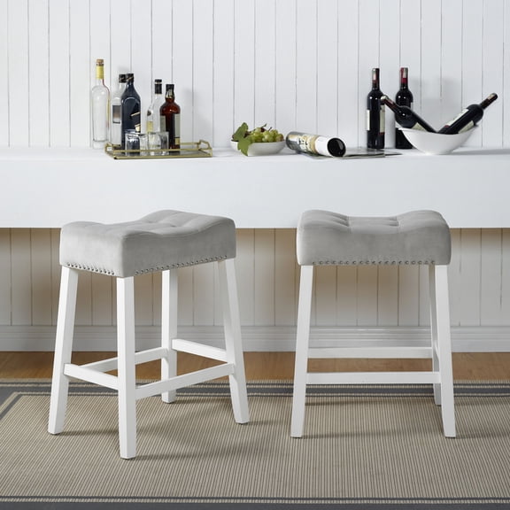 Durable Rubberwood Stools with Saddle Seats / Long - lasting Comfort