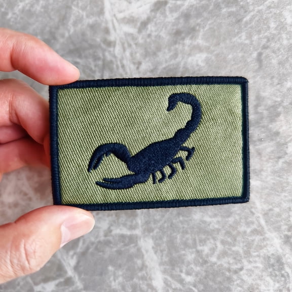 Durable Scorpion Design Embroidered Patch with Hook-and-Loop Backing for Hats, Clothes, and Backpacks