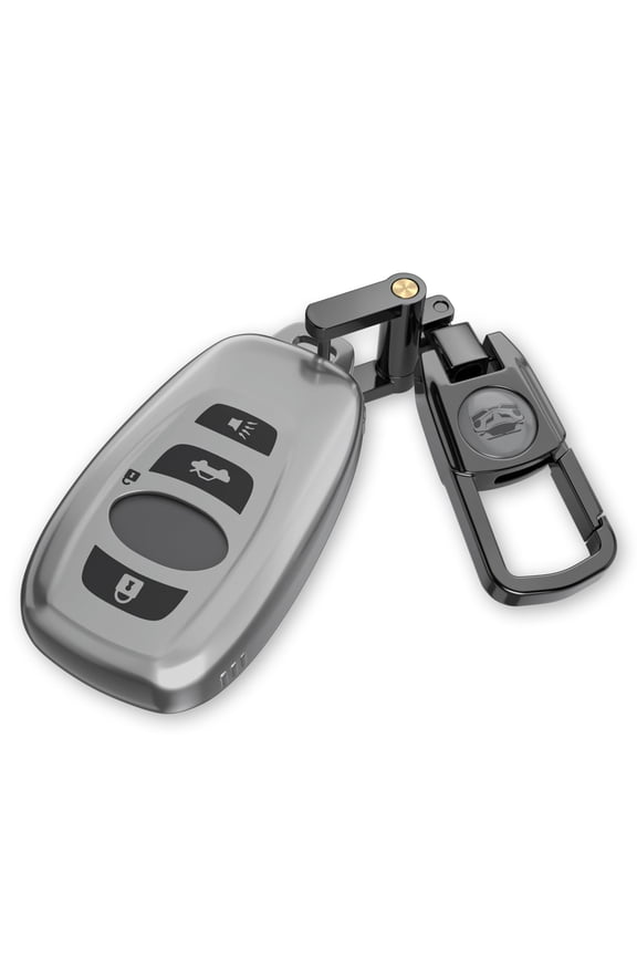 Durable No Screws Installation Key Fob Cover with Keychain Compatible with Subaru Forester Outback Legacy Ascent CrossTrek WRX BRZ Keyless Remote Shell Protector