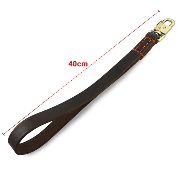 Durable Short Leather Dog Leash Trafic Dog Lead For Big Dogs Extra-Large Breeds Dogs Training Leash With Padded Handles