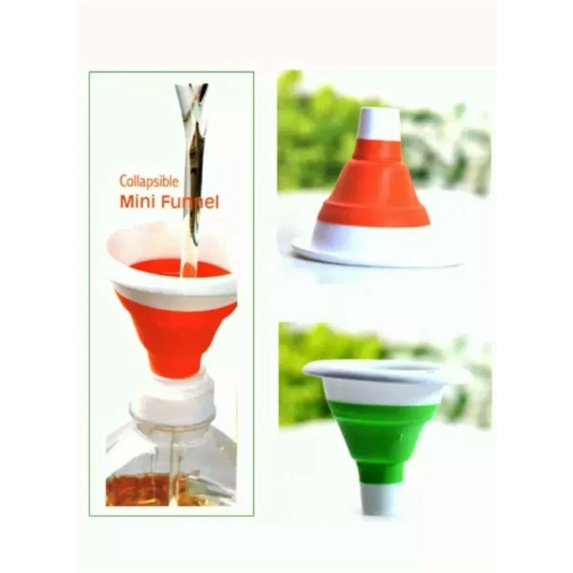 Durable Silicone Collapsible Funnel Kitchen Liquid Transfer Folding Mini Hopper