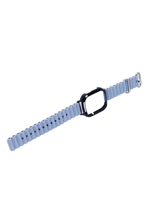 Durable Silicone Watch Strap With Protective Case, Adjustable Design For Comfortable All,Day Wear
