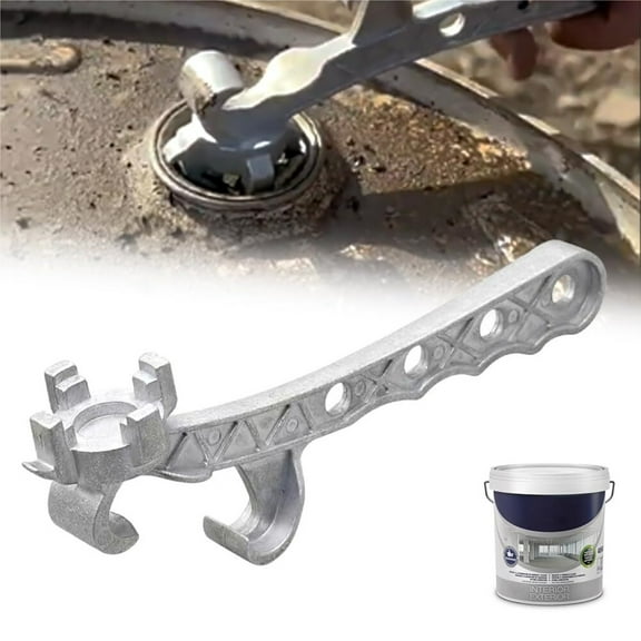 Durable Silver Aluminum Paint Pail Buckets Lid Opener for Home and Industrial Use