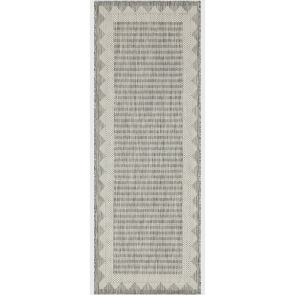 Durable Silver Area Rug | Ideal for High Traffic Areas Indoors and Outdoors, Kid and Pet Friendly