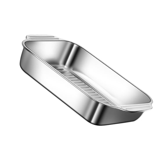 Durable Silver Food Tray For Kitchen And Dining Easy To Clean Grilled Fish Plate