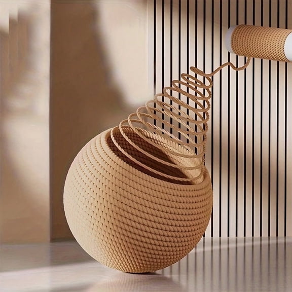 Durable Sisal Cat Scratching Ball with Sound, No Batteries, Brown, 1 Pack
