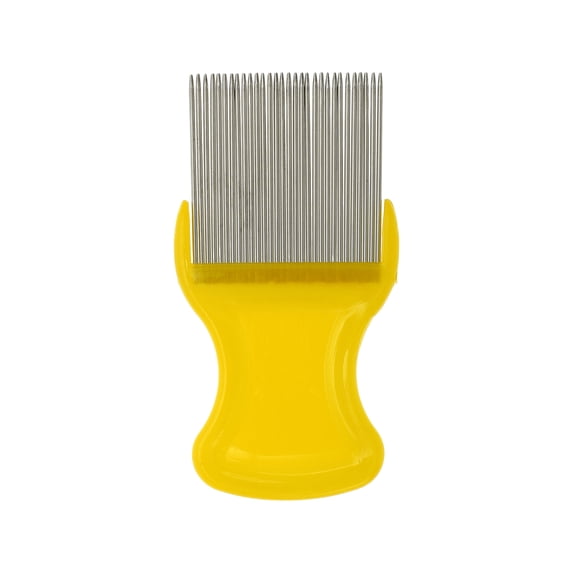 Unique Bargains 1 Pc Durable Slim Waist Type Pet Grooming Brush for Pet 3.54"x1.89" Yellow