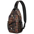 thumbnail image 1 of Durable Sling Bag for Book Lovers - Anti-Theft Crossbody Backpack with Spacious Bookshelf Design, Born to Read Print - Perfect for Hiking, Traveling & Daily Commuting, 1 of 4