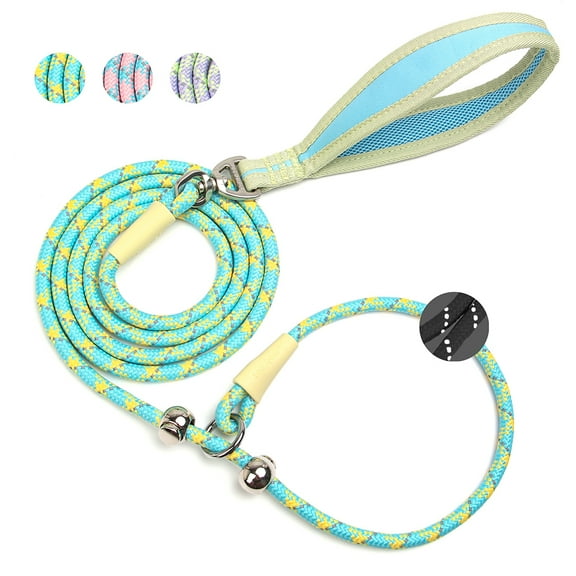 Durable Slip Lead Dog Leash with Padded Handle Highly Reflective Threads 6FT
