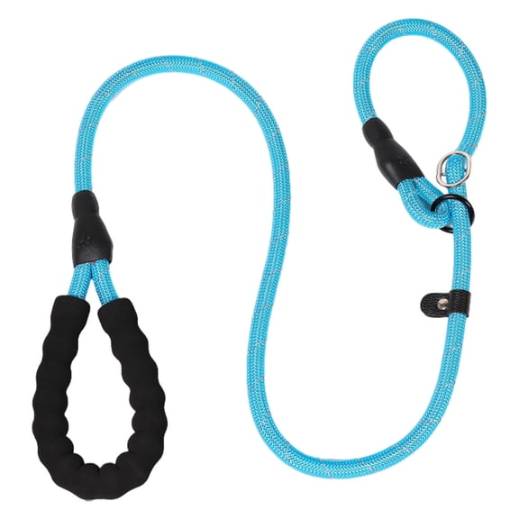Durable Slip Lead Dog Loop Leash, Heavy Duty , Comfortable Strong Rope Leash for Large, Medium Dogs-blue