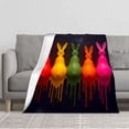 thumbnail image 1 of Durable Soft Flannel Blanket - Cozy Rabbit Pattern Design Perfect for Sofa Travel Bed & Chair - Warm & Stylish Comfort, 1 of 5