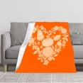 thumbnail image 1 of Durable Soft Flannel Blanket with Heart - Shaped Floral Design - Cozy for Sofa Travel Bed & Chair - Warm & Stylish Home Decor, 1 of 5