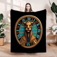 thumbnail image 1 of Durable Soft & Warm Flannel Blanket - Cozy Camel Head Emblem Design Perfect for Sofa Travel Bed & Chair - Stylish & Comfortable, 1 of 7