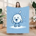 thumbnail image 1 of Durable Soft & Warm Flannel Blanket - Cozy Cartoon Character Design with Cheerful Colors Perfect for Sofa Travel Bed & Chair, 1 of 7