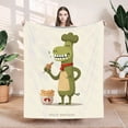 thumbnail image 1 of Durable Soft & Warm Flannel Blanket - Cozy Chef Design for Sofa Travel Bed & Chair - Perfect for Snuggling, 1 of 7