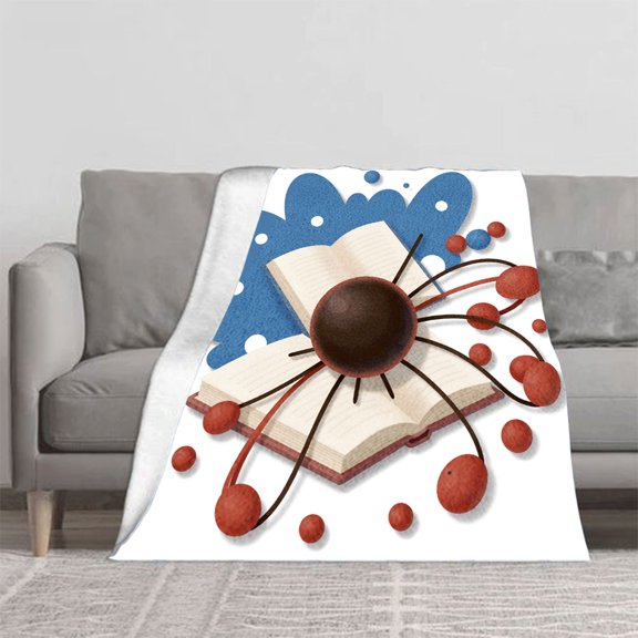 Durable Soft & Warm Flannel Blanket - Cozy Design with Abstract Patterns Perfect for Sofa Travel Bed & Chair - Ultimate Comfort