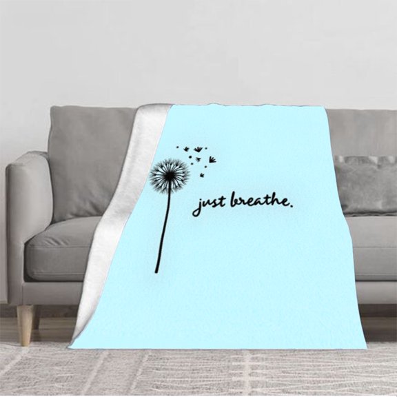 Durable Soft & Warm Flannel Blanket - Cozy Design with Birds Perfect for Sofa Travel Bed & Chair - Just Breathe