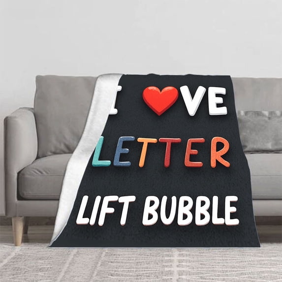 Durable Soft & Warm Flannel Blanket - Cozy Design with Playful Text ...