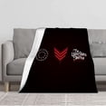 thumbnail image 1 of Durable Soft & Warm Flannel Blanket - Cozy Design with Star Compass Dripping Gothic Text - Perfect for Sofa Travel & Bed, 1 of 5