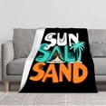 thumbnail image 1 of Durable Soft & Warm Flannel Blanket - Cozy Floral Design with Palm Tree Perfect for Sofa Travel Bed & Chair - Vibrant Colors, 1 of 5