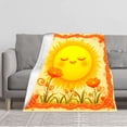 thumbnail image 1 of Durable Soft & Warm Flannel Blanket - Cozy Floral Design with Whimsical Swirls Perfect for Sofa Travel Bed & Chair, 1 of 5