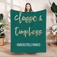 thumbnail image 1 of Durable Soft & Warm Flannel Blanket - Cozy Green & Gold Design Perfect for Sofa Travel Bed or Chair - Classic & Timeless Style, 1 of 7