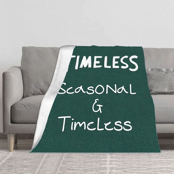 Durable Soft & Warm Flannel Blanket - Cozy Handwritten Design for Sofa Travel Bed & Chair - Perfect for All Seasons