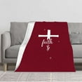 thumbnail image 1 of Durable Soft & Warm Flannel Blanket - Cozy Maroon Star Patterned Throw for Sofa Travel Bed & Chair - Perfect for Comfort, 1 of 5