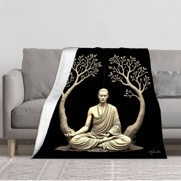 Durable Soft & Warm Flannel Blanket - Cozy Minimalist Design for Sofa Travel Bed & Chair - Perfect for Tranquil Comfort