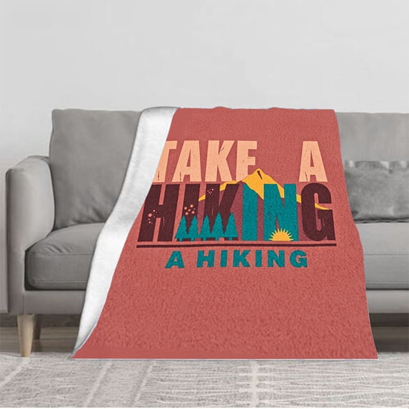 Durable Soft & Warm Flannel Blanket - Cozy Mountain & Nature Design for Sofa Travel Bed Chair - Perfect for Outdoor Lovers