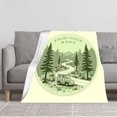 thumbnail image 1 of Durable Soft & Warm Flannel Blanket - Cozy Pine Tree Design Perfect for Sofa Travel Bed & Chair - Embrace Comfort, 1 of 5