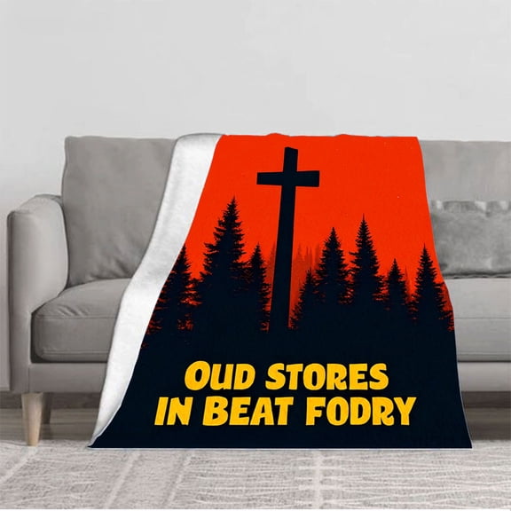 Durable Soft & Warm Flannel Blanket - Cozy Pine Tree Pattern for Sofa Travel Bed & Chair - Perfect for Comfort & Style