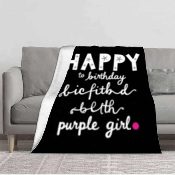 Durable Soft & Warm Flannel Blanket - Cozy Purple Star Pattern for Sofa Travel Bed & Chair - Perfect for Snuggling