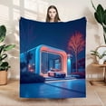 thumbnail image 1 of Durable Soft & Warm Flannel Blanket - Cozy Sofa Travel Bed & Chair Blanket with Elegant Pattern Design for Ultimate Comfort, 1 of 7