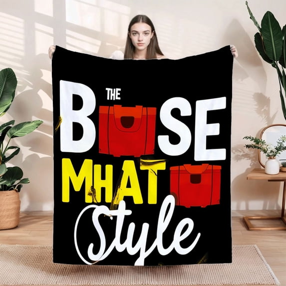 Durable Soft & Warm Flannel Blanket - Cozy Travel & Sofa Blanket with Stylish Abstract Design Perfect for Bed & Chair