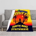 thumbnail image 1 of Durable Soft & Warm Flannel Blanket - Cozy Tropical Sunset Design with Palm Trees Perfect for Sofa Travel Bed & Chair, 1 of 5