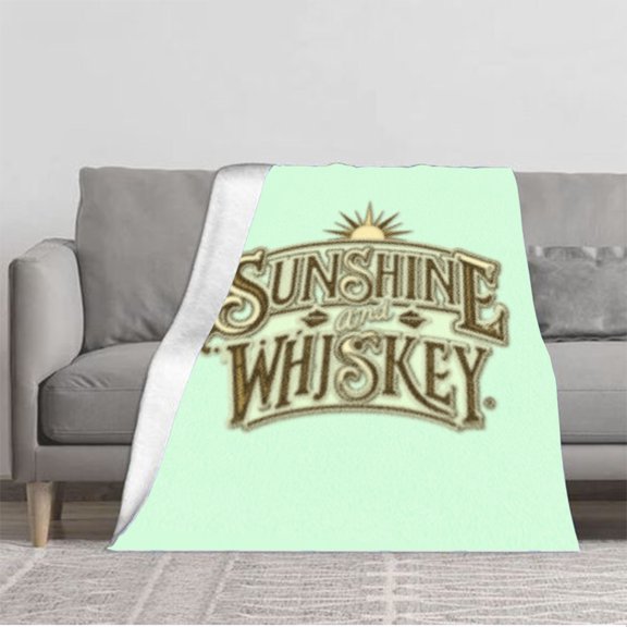 Durable Soft & Warm Flannel Blanket - Cozy Vintage Style Design for Sofa Travel Bed & Chair - Perfect for Warmth & Nostalgia