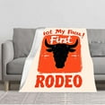 thumbnail image 1 of Durable Soft & Warm Flannel Blanket - Cozy Vintage Western Design with Bold Colors Perfect for Sofa Travel Bed & Chair, 1 of 5