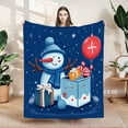 thumbnail image 1 of Durable Soft & Warm Flannel Blanket - Cozy Winter Design with Snowflakes Perfect for Sofa Travel Bed & Chair - Ideal Holiday Gift, 1 of 7
