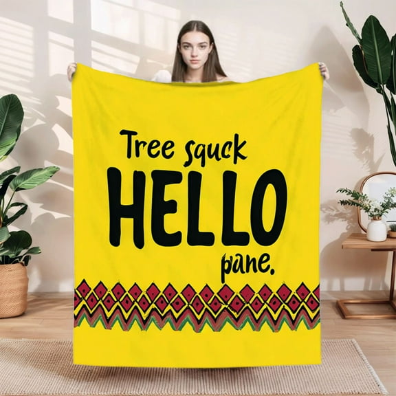 Durable Soft & Warm Flannel Blanket - Cozy for Sofa Travel Bed & Chair with Stylish Red Diamond & Green Zigzag Pattern Design