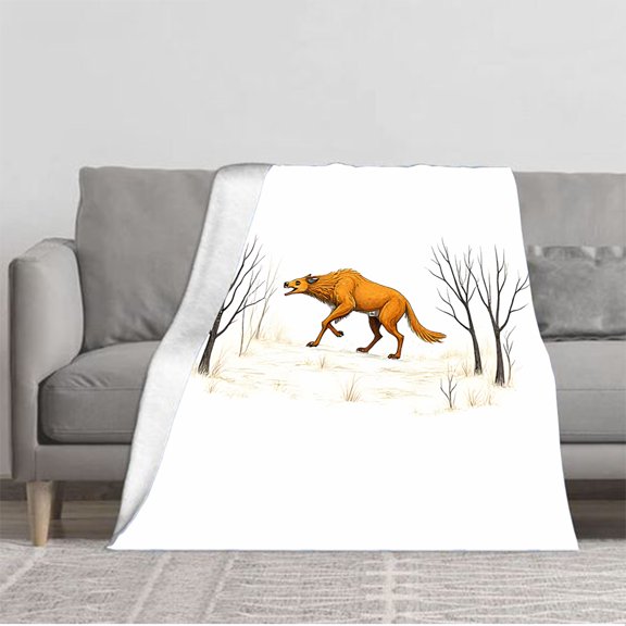 Durable Soft and Warm Flannel Blanket - Cozy Winter Design for Sofa Travel Bed & Chair - Perfect for Snuggling in Snowy Weather