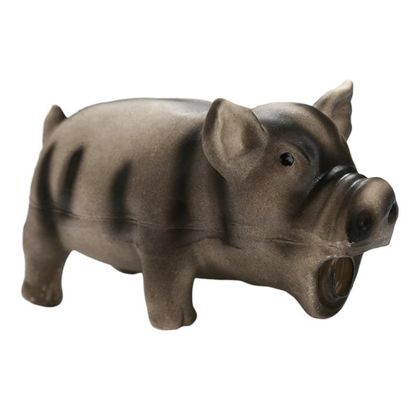 Durable Squeaky Pig Chew Toy for Dogs Interactive Brain Teething Molar Pet Play