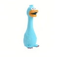 thumbnail image 1 of Durable Squeaky Rubber Chicken Dog Toy,Yellow Interactive Fetch & Chew Toy for Boredom Relief,Suitable for Small Medium Large Dogs - Blue, 1 of 6