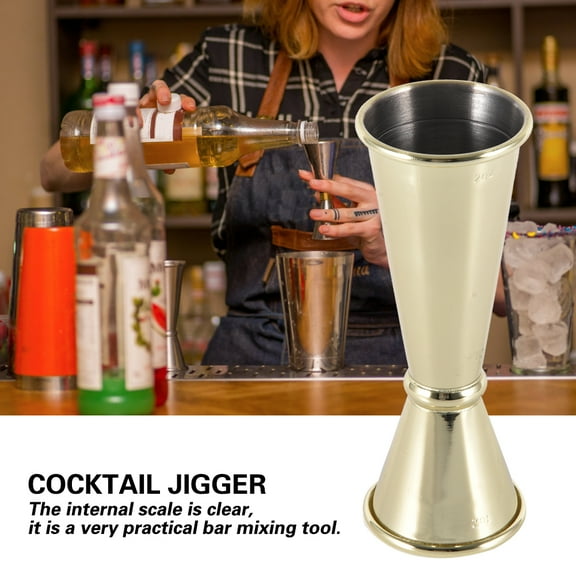 Durable Stainless Steel Cocktail Jigger, 30/60ml Capacity For Bartending Needs
